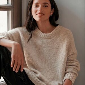 Jenni Kayne. Alpaca Cocoon Crewneck. Oatmeal. Small. NWT.